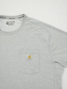 Carhartt T-Shirt Men's XL Light Gray Force Pocket Relaxed Fit
